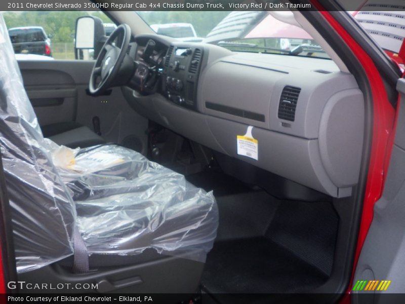 Victory Red / Dark Titanium 2011 Chevrolet Silverado 3500HD Regular Cab 4x4 Chassis Dump Truck