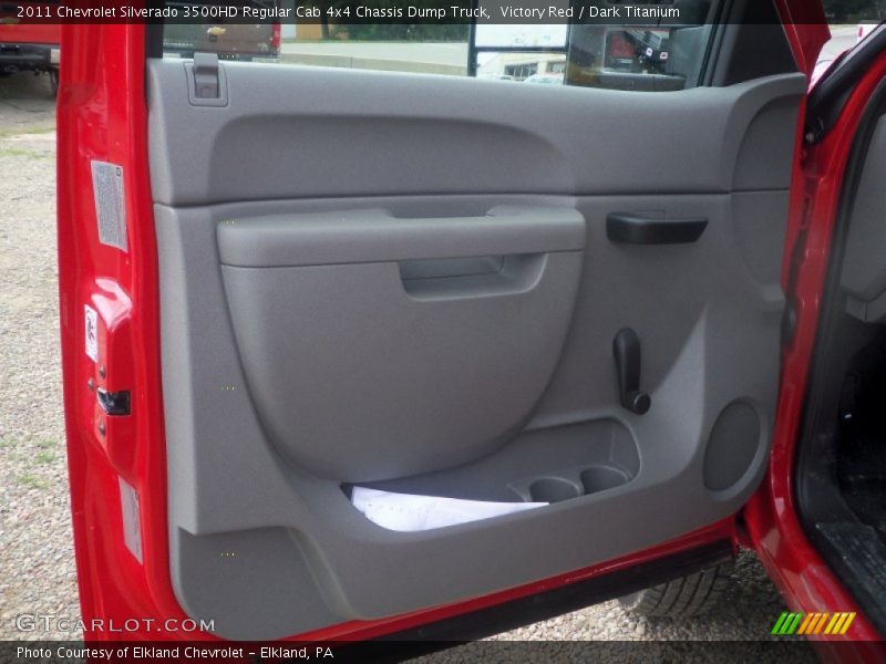 Victory Red / Dark Titanium 2011 Chevrolet Silverado 3500HD Regular Cab 4x4 Chassis Dump Truck