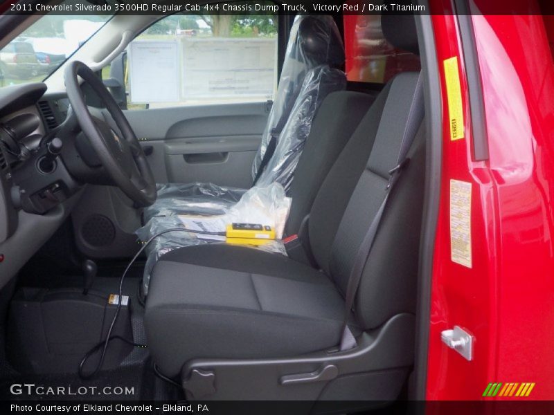 Victory Red / Dark Titanium 2011 Chevrolet Silverado 3500HD Regular Cab 4x4 Chassis Dump Truck
