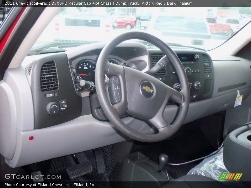 Dashboard of 2011 Silverado 3500HD Regular Cab 4x4 Chassis Dump Truck