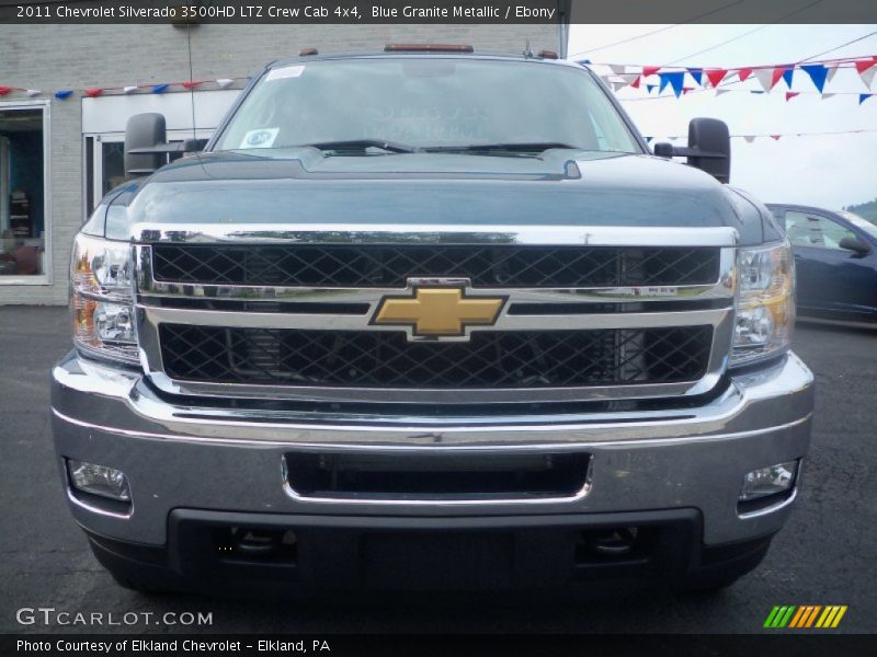 Blue Granite Metallic / Ebony 2011 Chevrolet Silverado 3500HD LTZ Crew Cab 4x4