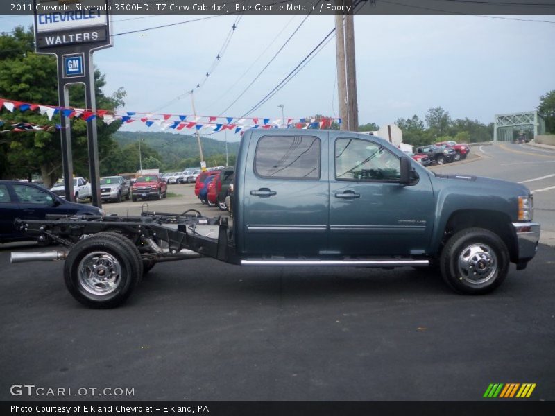 Blue Granite Metallic / Ebony 2011 Chevrolet Silverado 3500HD LTZ Crew Cab 4x4