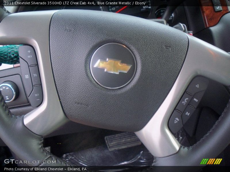 Blue Granite Metallic / Ebony 2011 Chevrolet Silverado 3500HD LTZ Crew Cab 4x4