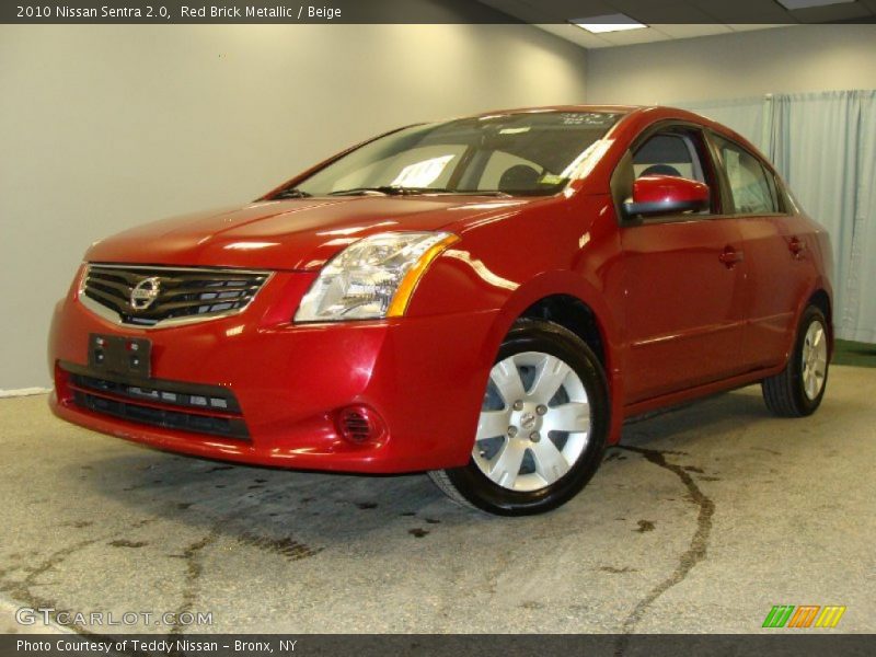 Red Brick Metallic / Beige 2010 Nissan Sentra 2.0