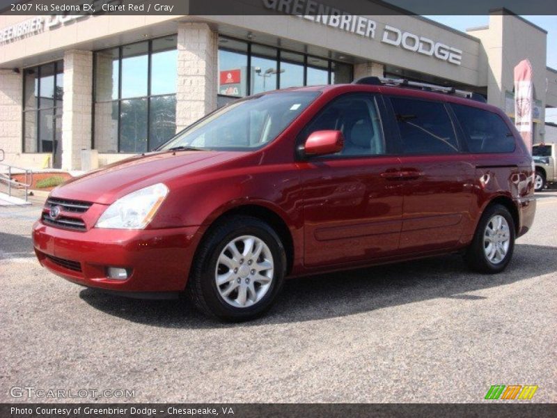 Claret Red / Gray 2007 Kia Sedona EX