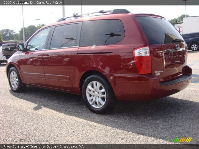 Claret Red / Gray 2007 Kia Sedona EX