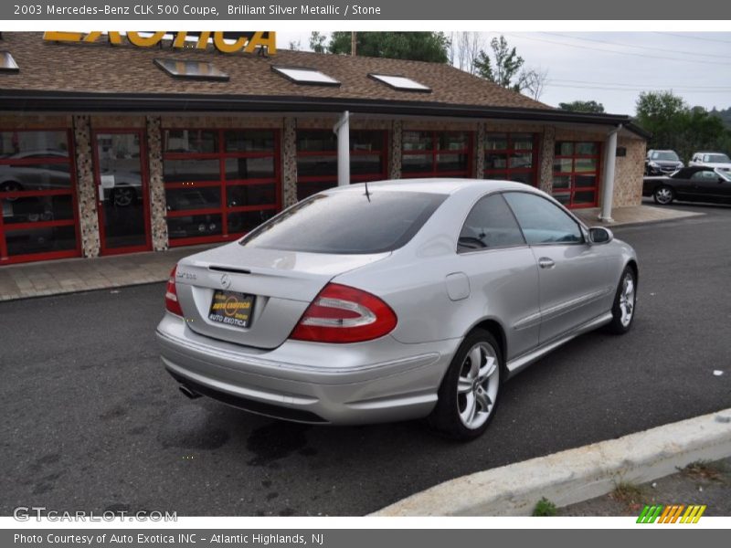 Brilliant Silver Metallic / Stone 2003 Mercedes-Benz CLK 500 Coupe