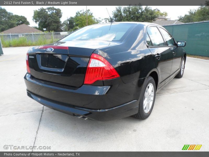 Black / Medium Light Stone 2012 Ford Fusion S