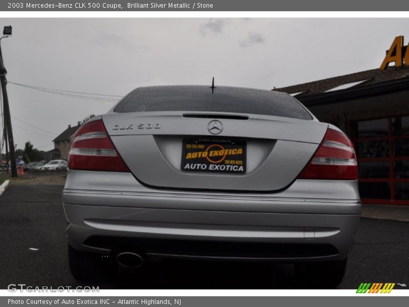 Brilliant Silver Metallic / Stone 2003 Mercedes-Benz CLK 500 Coupe
