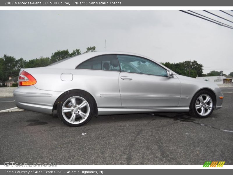 Brilliant Silver Metallic / Stone 2003 Mercedes-Benz CLK 500 Coupe