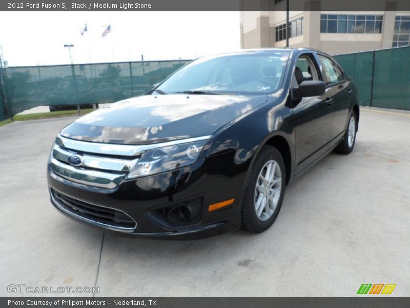 Black / Medium Light Stone 2012 Ford Fusion S