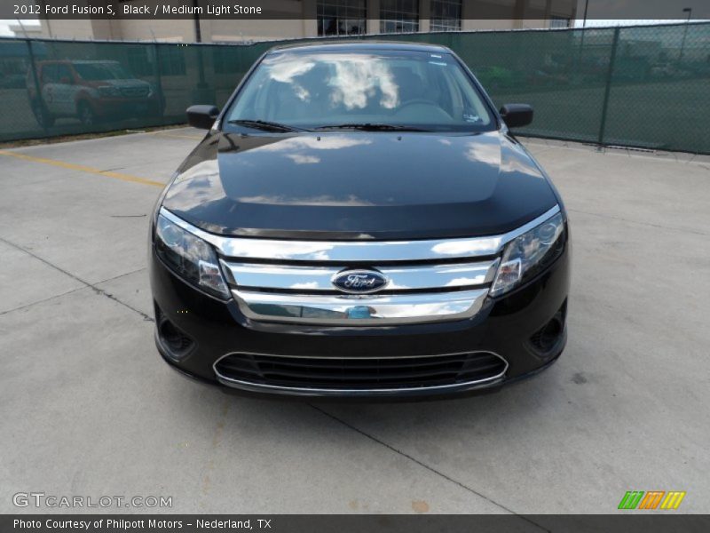 Black / Medium Light Stone 2012 Ford Fusion S