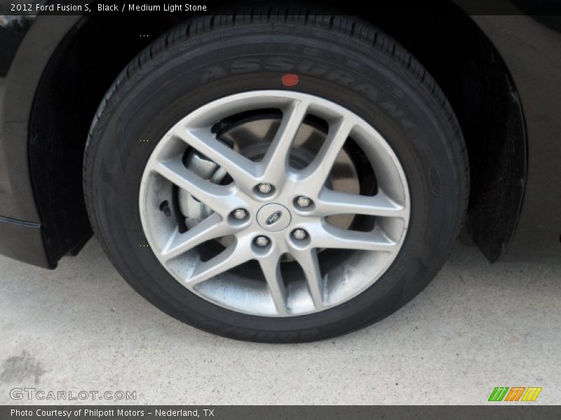 Black / Medium Light Stone 2012 Ford Fusion S