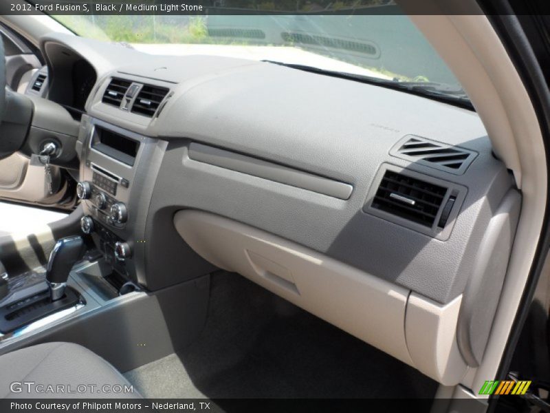 Black / Medium Light Stone 2012 Ford Fusion S