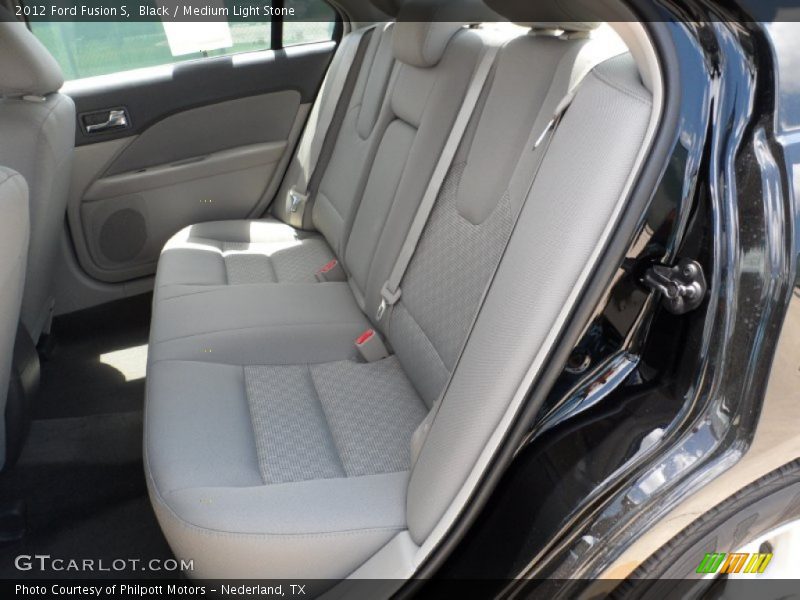 Black / Medium Light Stone 2012 Ford Fusion S