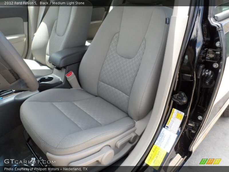 Black / Medium Light Stone 2012 Ford Fusion S