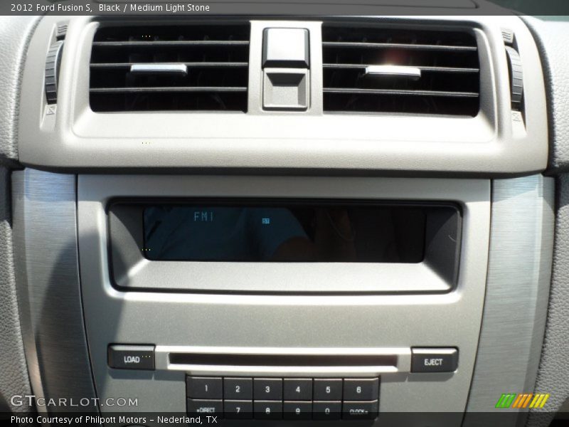 Black / Medium Light Stone 2012 Ford Fusion S