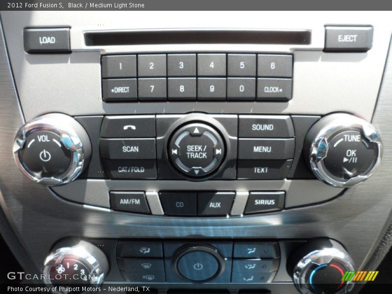Black / Medium Light Stone 2012 Ford Fusion S
