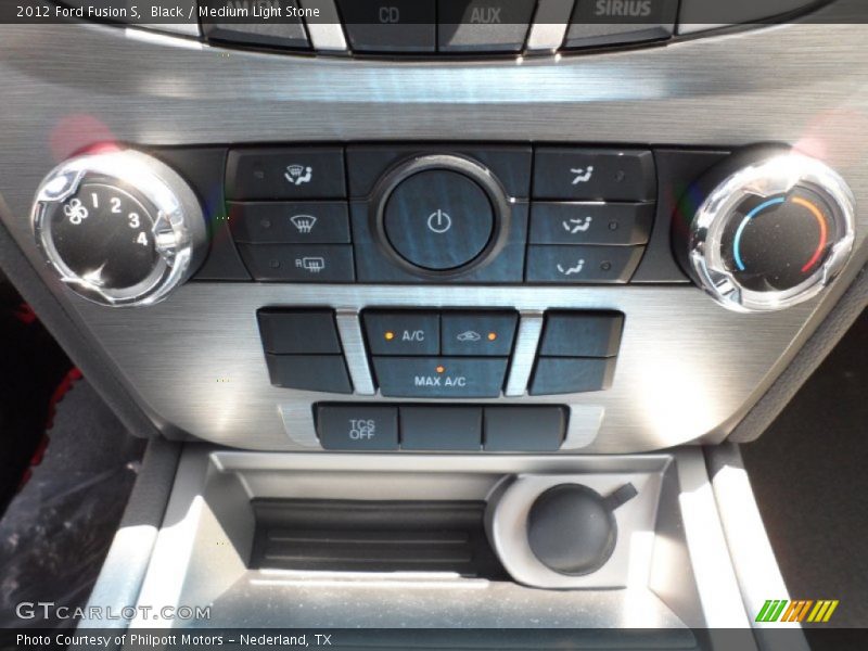 Black / Medium Light Stone 2012 Ford Fusion S