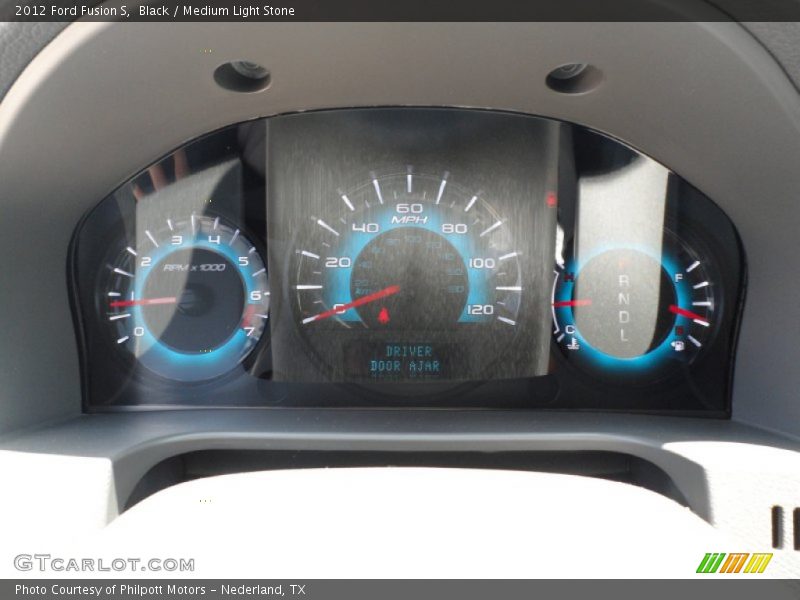 Black / Medium Light Stone 2012 Ford Fusion S