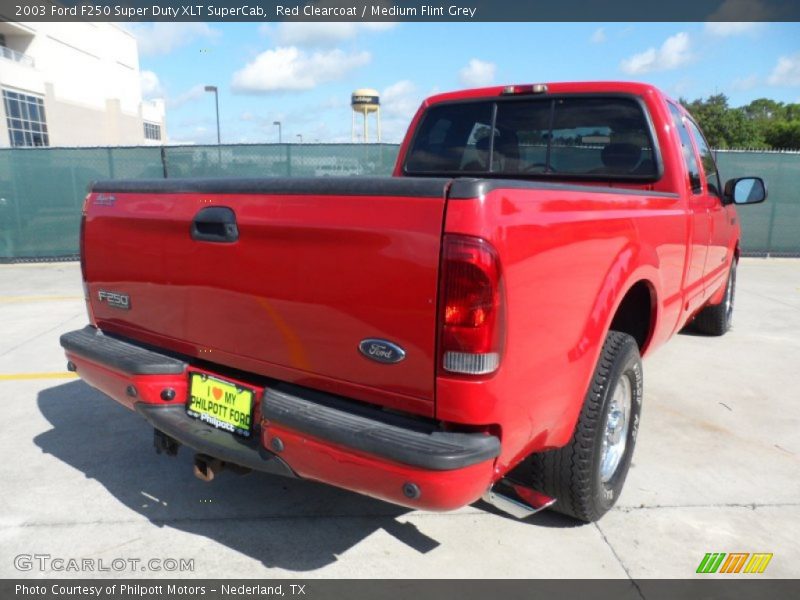 Red Clearcoat / Medium Flint Grey 2003 Ford F250 Super Duty XLT SuperCab