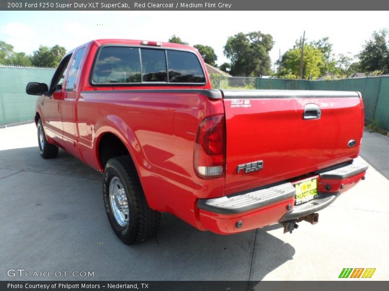 Red Clearcoat / Medium Flint Grey 2003 Ford F250 Super Duty XLT SuperCab
