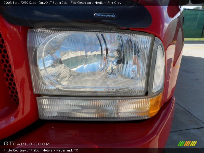 Red Clearcoat / Medium Flint Grey 2003 Ford F250 Super Duty XLT SuperCab