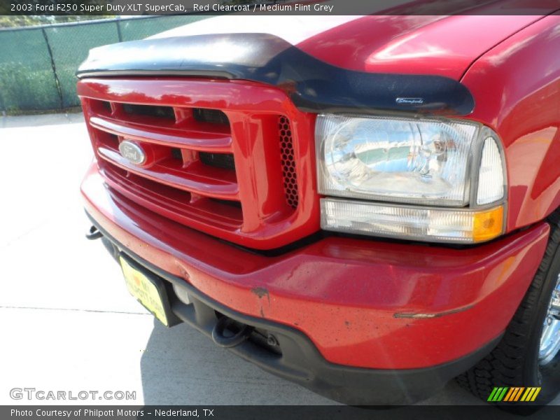 Red Clearcoat / Medium Flint Grey 2003 Ford F250 Super Duty XLT SuperCab