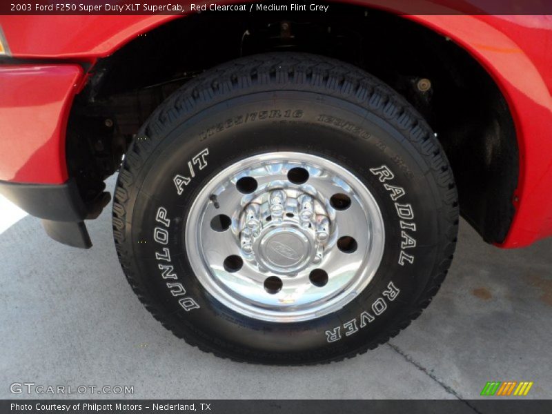 Red Clearcoat / Medium Flint Grey 2003 Ford F250 Super Duty XLT SuperCab