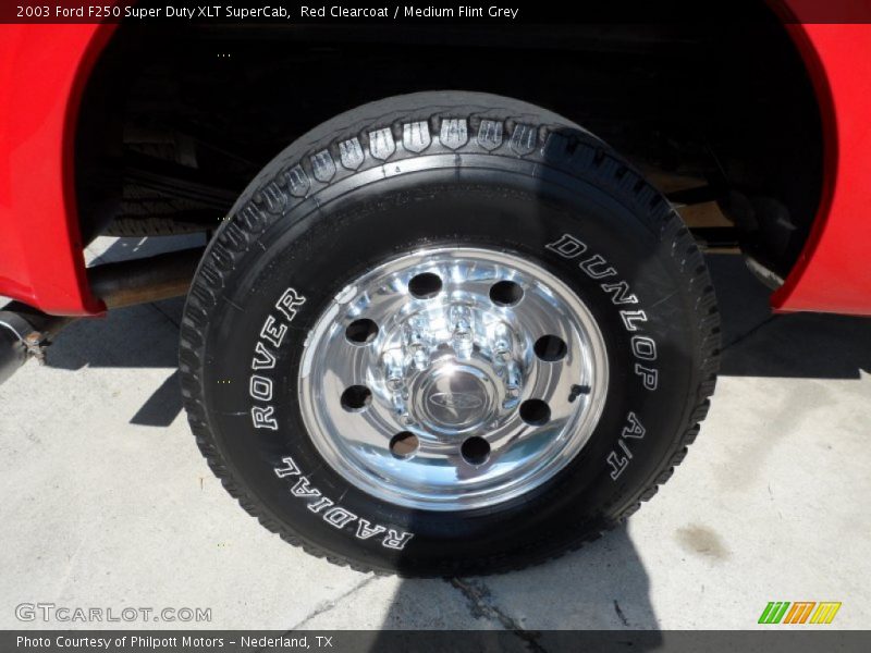 Red Clearcoat / Medium Flint Grey 2003 Ford F250 Super Duty XLT SuperCab