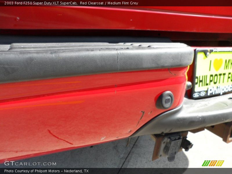 Red Clearcoat / Medium Flint Grey 2003 Ford F250 Super Duty XLT SuperCab