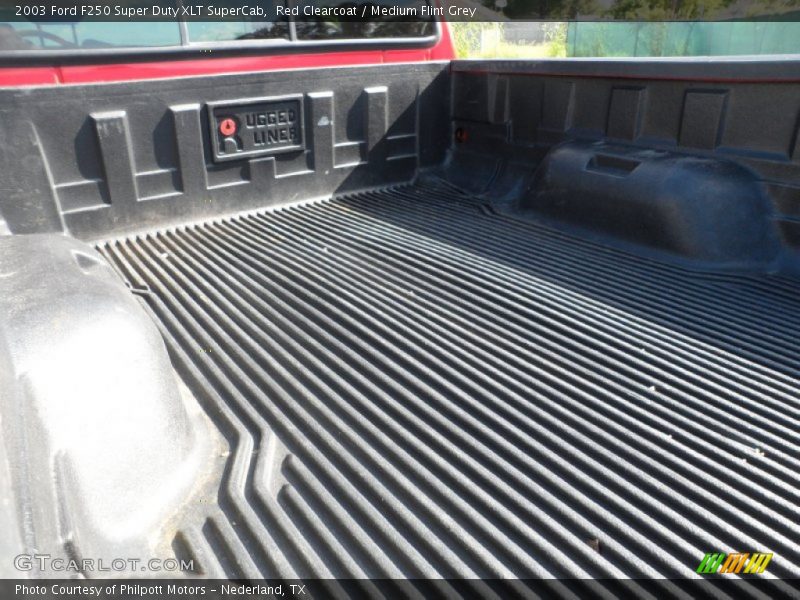 Red Clearcoat / Medium Flint Grey 2003 Ford F250 Super Duty XLT SuperCab