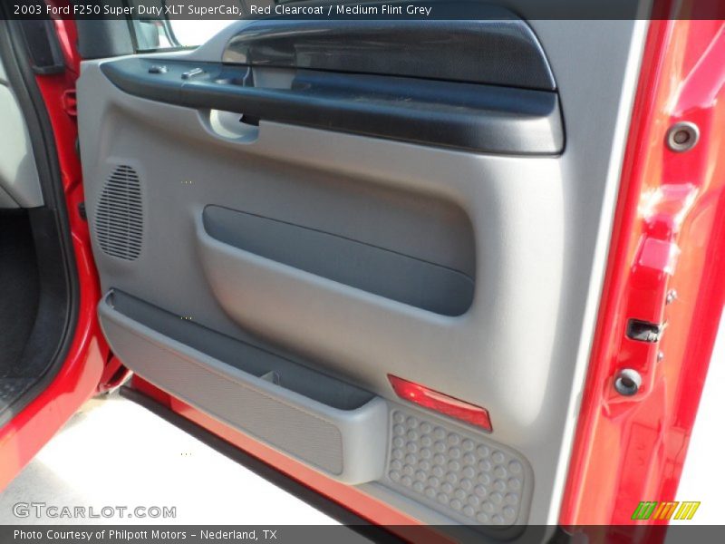 Red Clearcoat / Medium Flint Grey 2003 Ford F250 Super Duty XLT SuperCab