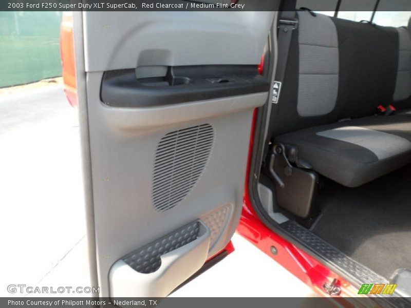Red Clearcoat / Medium Flint Grey 2003 Ford F250 Super Duty XLT SuperCab