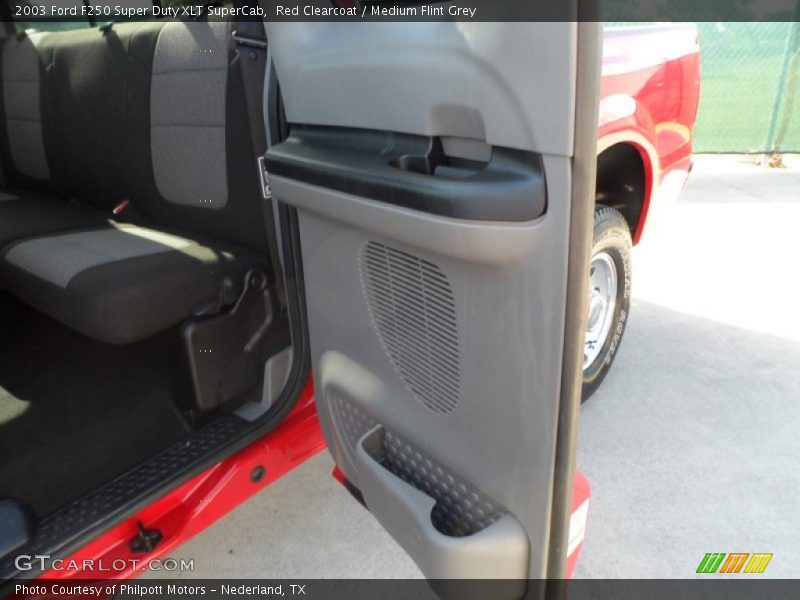 Red Clearcoat / Medium Flint Grey 2003 Ford F250 Super Duty XLT SuperCab