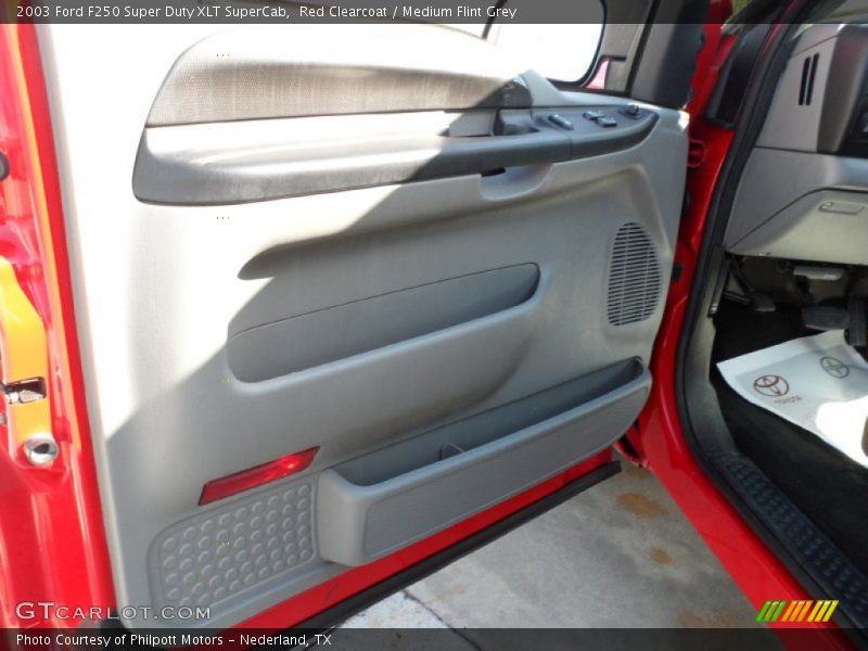 Red Clearcoat / Medium Flint Grey 2003 Ford F250 Super Duty XLT SuperCab