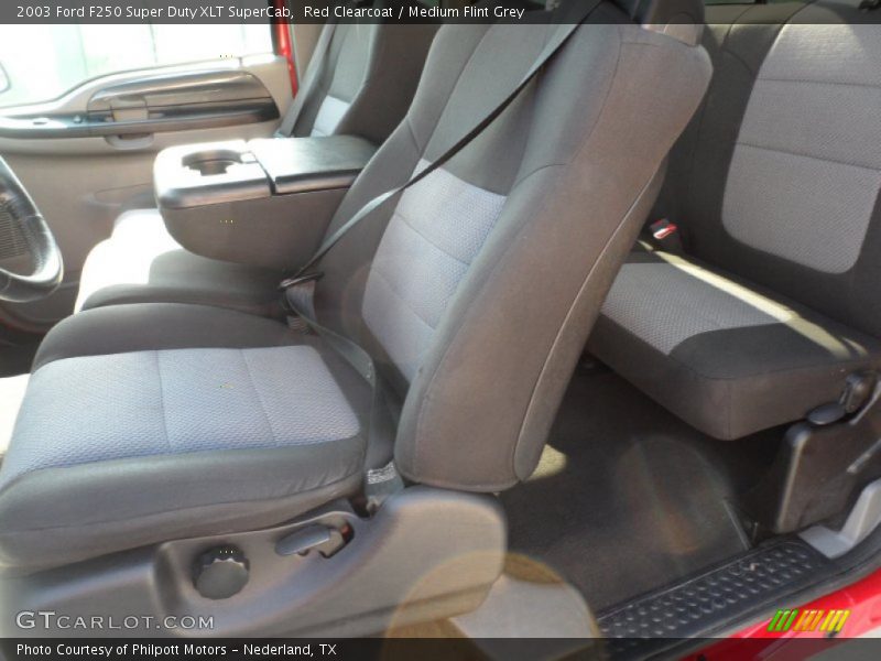 Red Clearcoat / Medium Flint Grey 2003 Ford F250 Super Duty XLT SuperCab