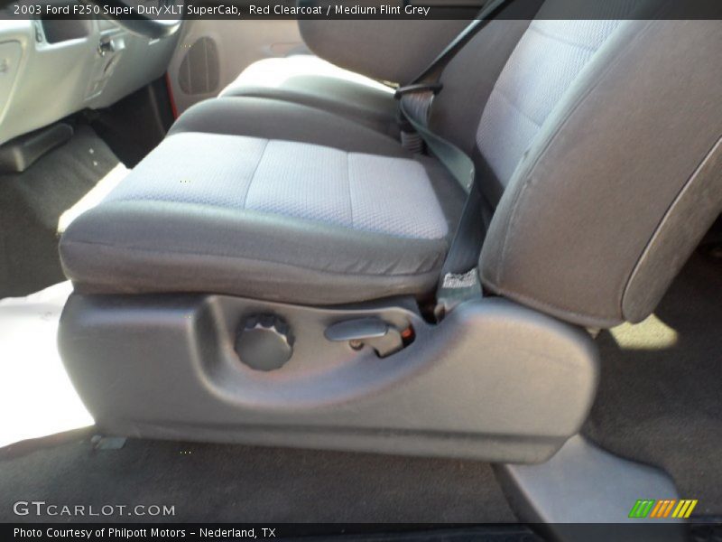 Red Clearcoat / Medium Flint Grey 2003 Ford F250 Super Duty XLT SuperCab