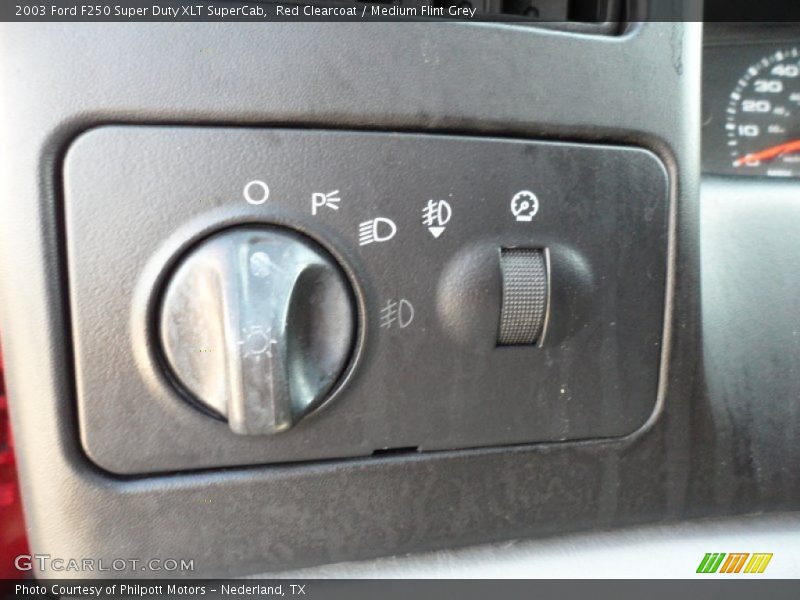 Red Clearcoat / Medium Flint Grey 2003 Ford F250 Super Duty XLT SuperCab