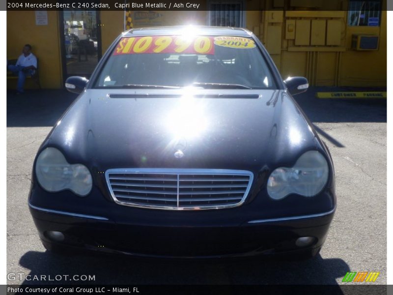 Capri Blue Metallic / Ash Grey 2004 Mercedes-Benz C 240 Sedan