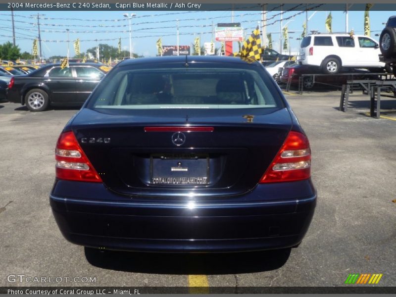 Capri Blue Metallic / Ash Grey 2004 Mercedes-Benz C 240 Sedan