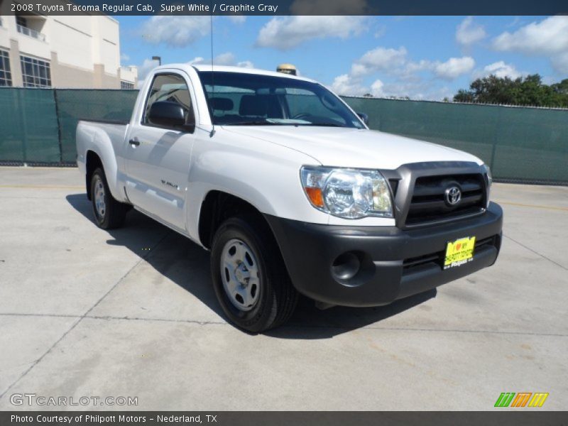 Super White / Graphite Gray 2008 Toyota Tacoma Regular Cab