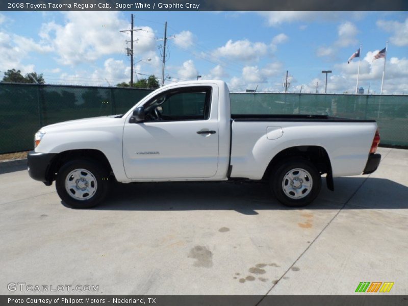 Super White / Graphite Gray 2008 Toyota Tacoma Regular Cab