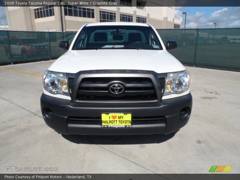 Super White / Graphite Gray 2008 Toyota Tacoma Regular Cab