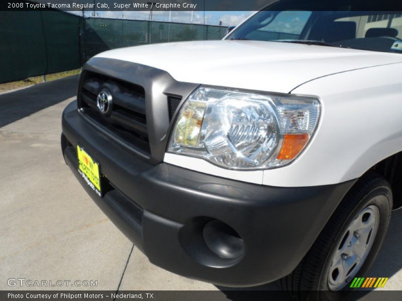 Super White / Graphite Gray 2008 Toyota Tacoma Regular Cab