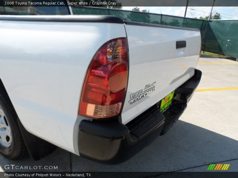 Super White / Graphite Gray 2008 Toyota Tacoma Regular Cab