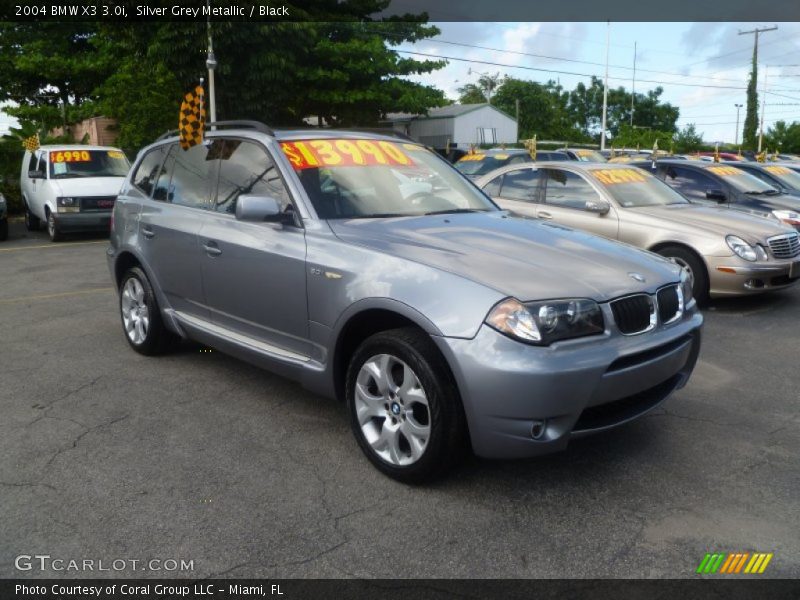 Silver Grey Metallic / Black 2004 BMW X3 3.0i