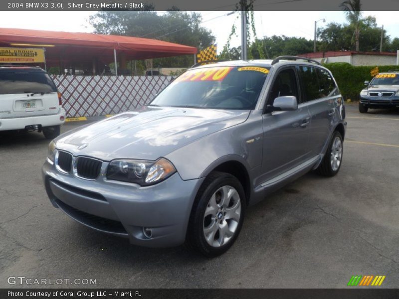 Silver Grey Metallic / Black 2004 BMW X3 3.0i