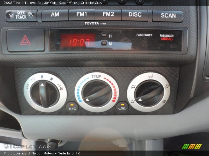 Super White / Graphite Gray 2008 Toyota Tacoma Regular Cab