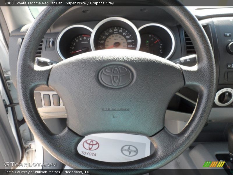 Super White / Graphite Gray 2008 Toyota Tacoma Regular Cab